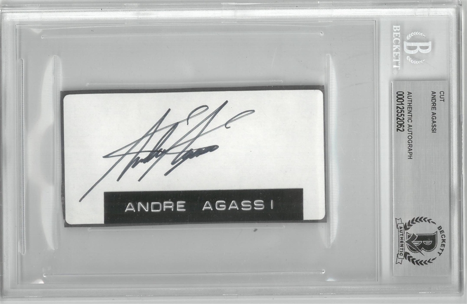 Andre Agassi Autographed Cut Signature