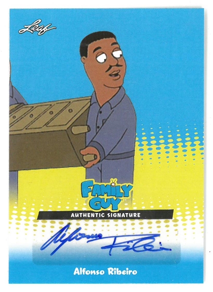 Alfonso Ribeiro Autographed Family Guy Card