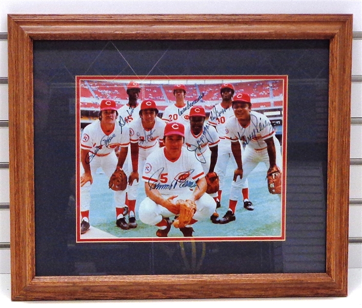 Big Red Machine Autographed 11x14 Framed Photo
