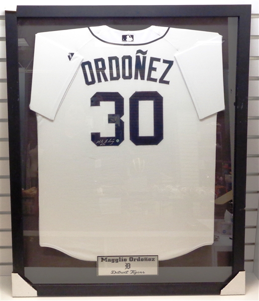 Magglio Ordonez Autographed Framed Jersey (pick up only)