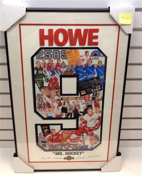Howe Family Autographed Framed Lithograph (pick up only)
