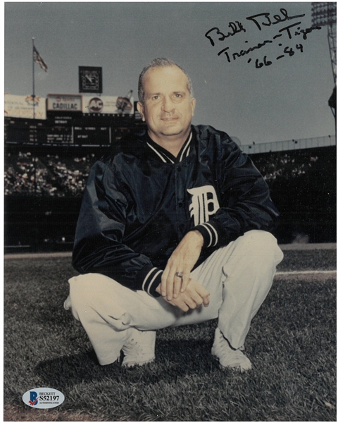 Bill Behm Autographed 8x10 (68 & 84 Tigers Trainer)