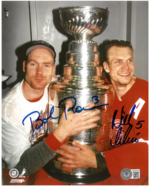 Bob Rouse & Nick Lidstrom Autographed 8x10