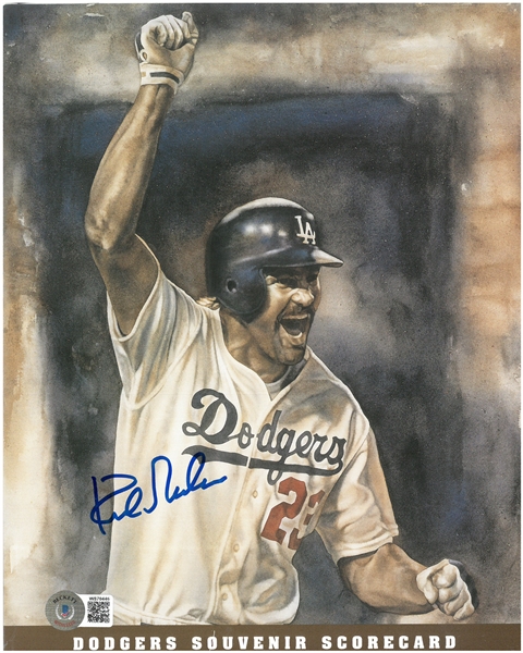 Kirk Gibson Autographed Dodgers Scorecard