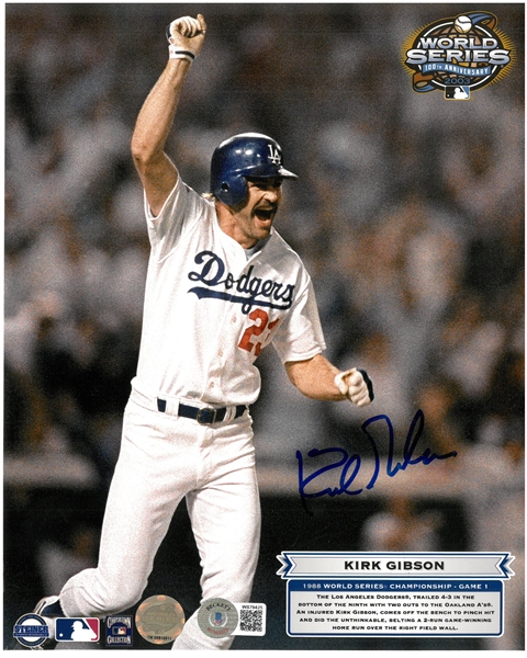 Kirk Gibson Autographed 8x10 Photo - 1988 WS HR