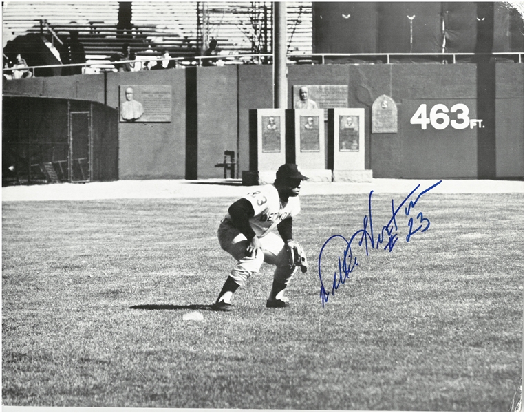 Willie Horton Autographed 11x14 1970s Arena Stadium Cardboard Card