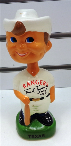 Frank Tanana Autographed Rangers Bobblehead