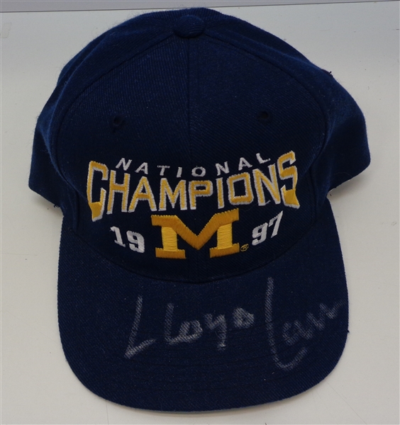 Lloyd Carr Autographed Personal 1997 National Champs Hat