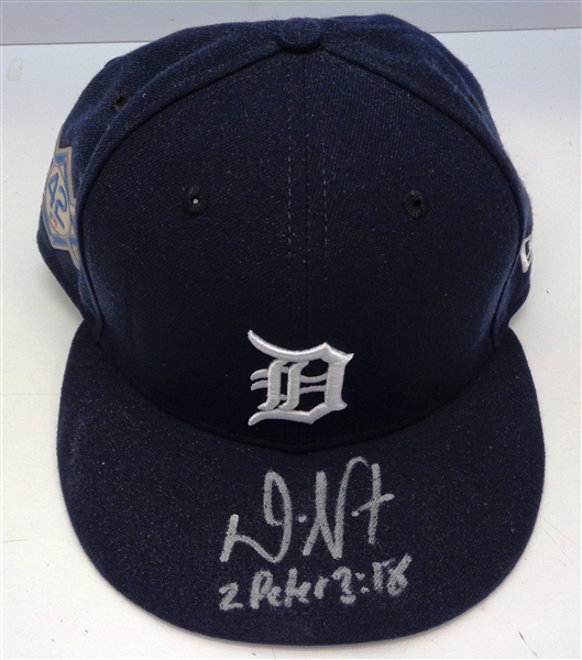 Daniel Norris Game Worn Autographed Jackie Robinson Day Tigers Hat