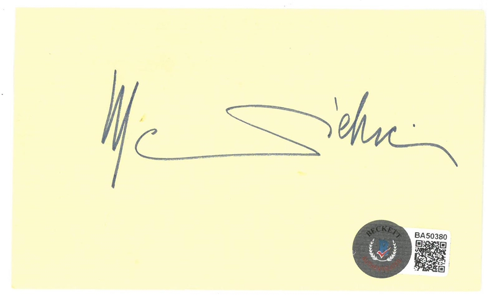 Marlene Dietrich Autographed Index Card