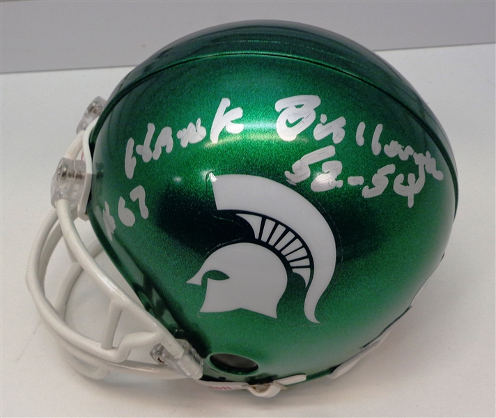 Hank Bullogh Autographed MSU Mini Helmet