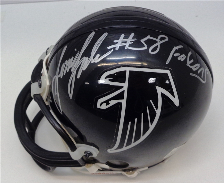 Jessie Tuggle Autographed Falcons Mini Helmet