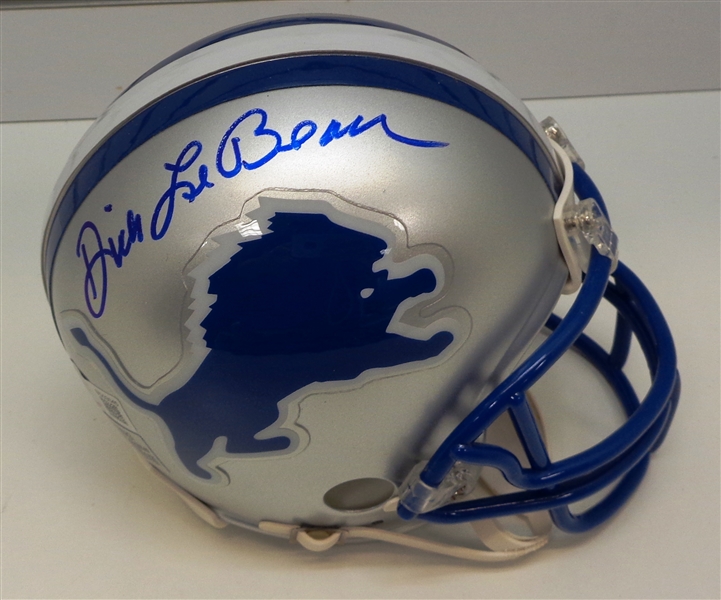 Dick LeBeau Autographed Lions Mini Helmet