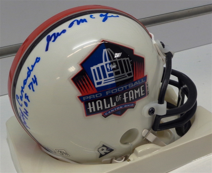 Tony Canadeo & George McAfee Autographed HOF Mini Helmet