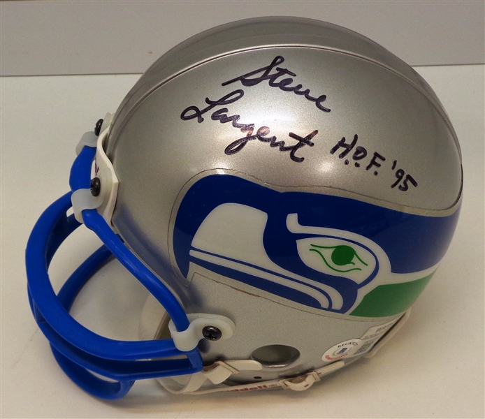 Steve Largent Autographed Seahawks Mini Helmet