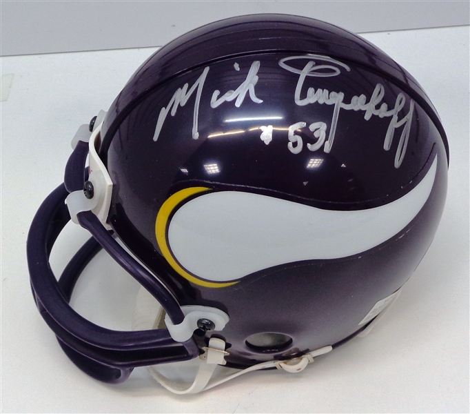 Mick Tinglehoff Autographed Vikings Mini Helmet