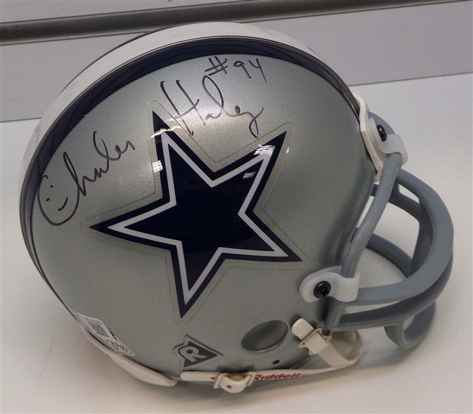 Charles Haley Autographed Cowboys Mini Helmet