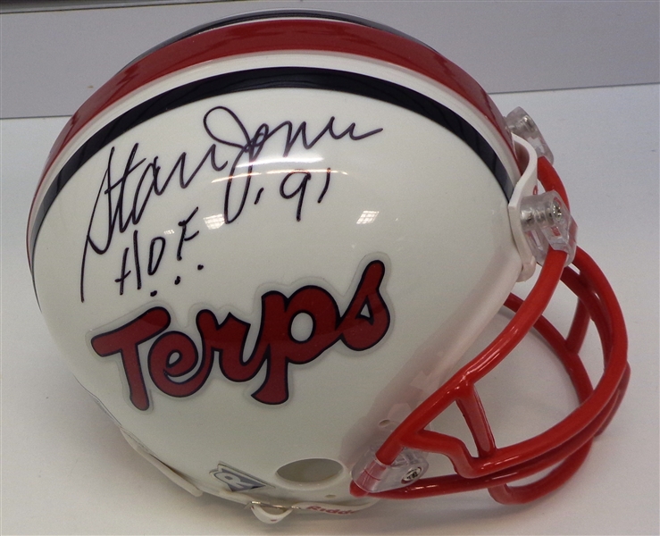 Stan Jones Autographed Maryland Mini Helmet