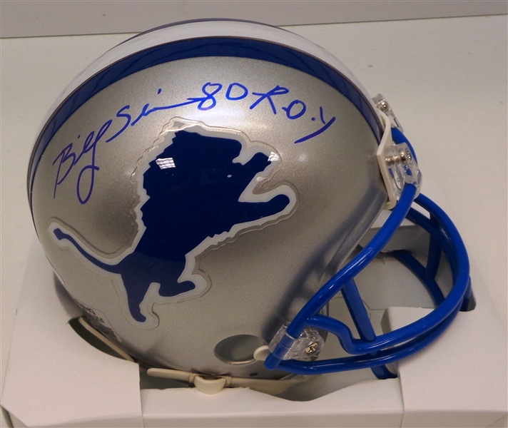 Billy Sims Autographed Lions Mini Helmet