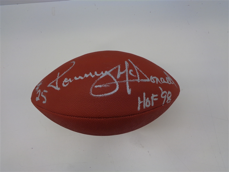 Tommy McDonald Autographed Football