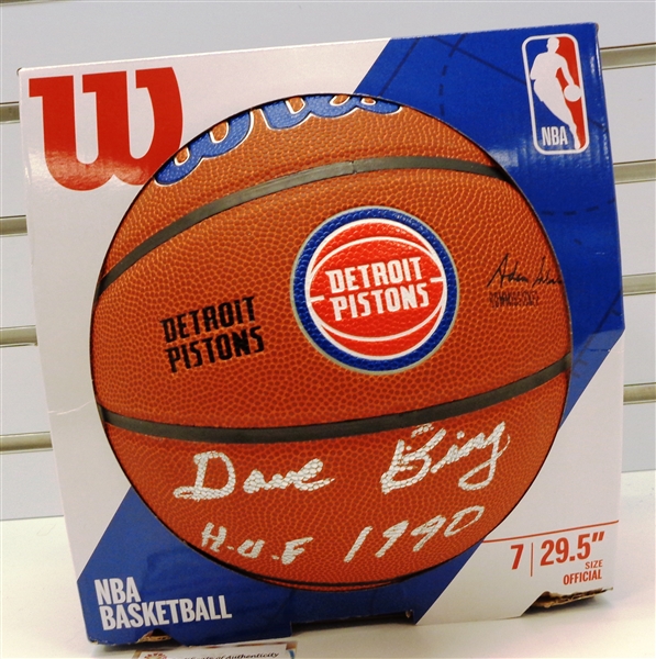 Dave Bing Autographed Pistons Basketball