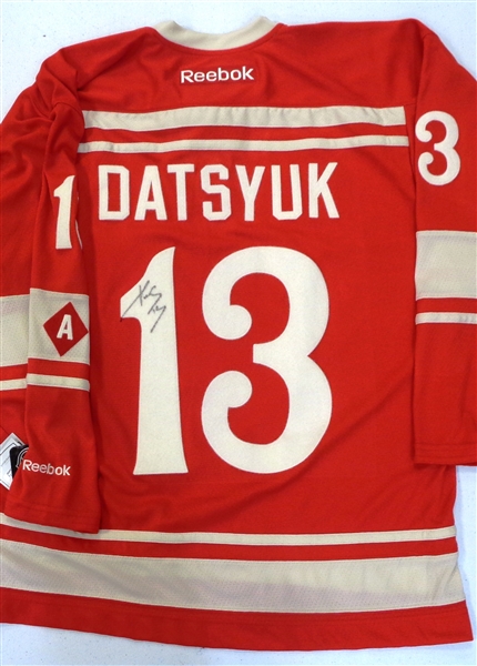 Pavel Datsyuk Autographed Winter Classic Jersey