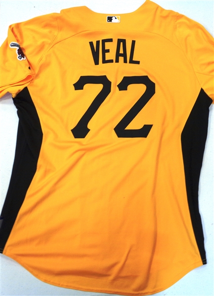 Donnie Veal Pre Game Worn Pirates Jersey