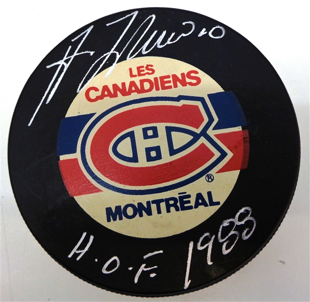 Guy Lafleur Autographed Canadiens Puck