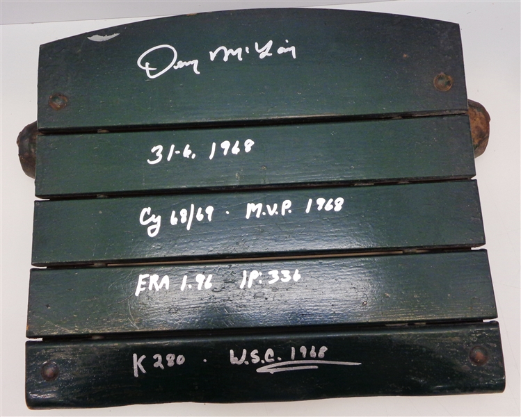 Denny McLain Autographed Tiger Stadium Seat Bottom