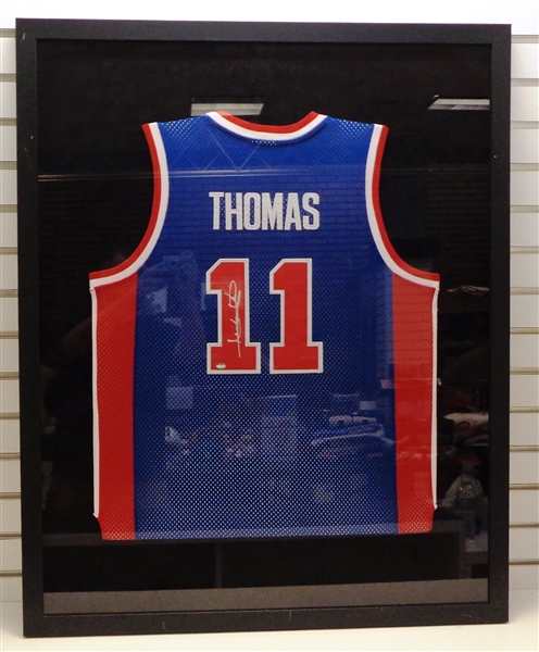 Isiah Thomas Autographed Framed Jersey (Pick up Only)