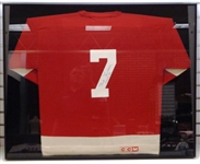 Ted Lindsay Autographed Framed Sweater (Pick up only)