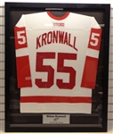 Niklas Kronwall Autographed Framed Jersey (Pick up only)