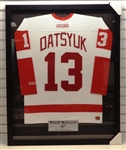 Pavel Datsyuk Autographed Framed Jersey (Pick up only)