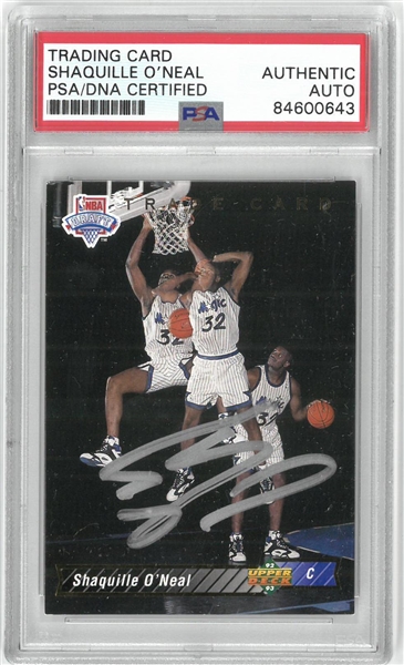 Shaquille ONeal Autographed Upper Deck Rookie Card