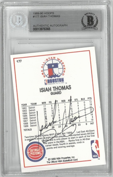 Isiah Thomas Autographed 1989/90 Hoops