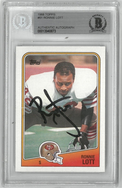 Ronnie Lott Autographed 1988 Topps