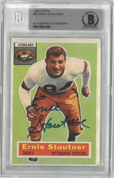 Ernie Stautner Autographed 1956 Topps