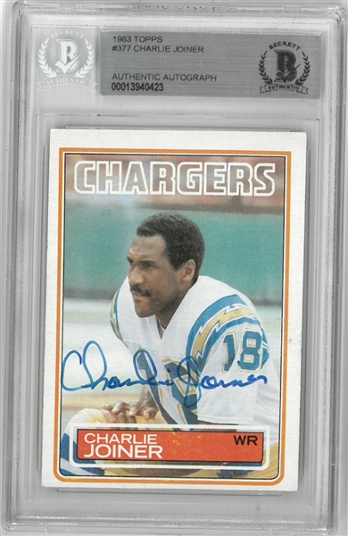 Charlie Joiner Autographed 1983 Topps