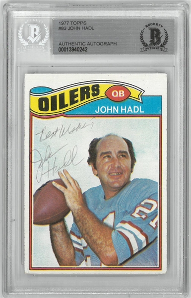 John Hadl Autographed 1977 Topps