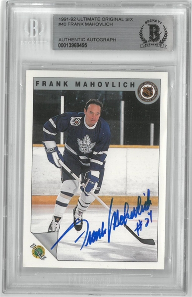 Frank Mahovlich Autographed 1991 Ultimate