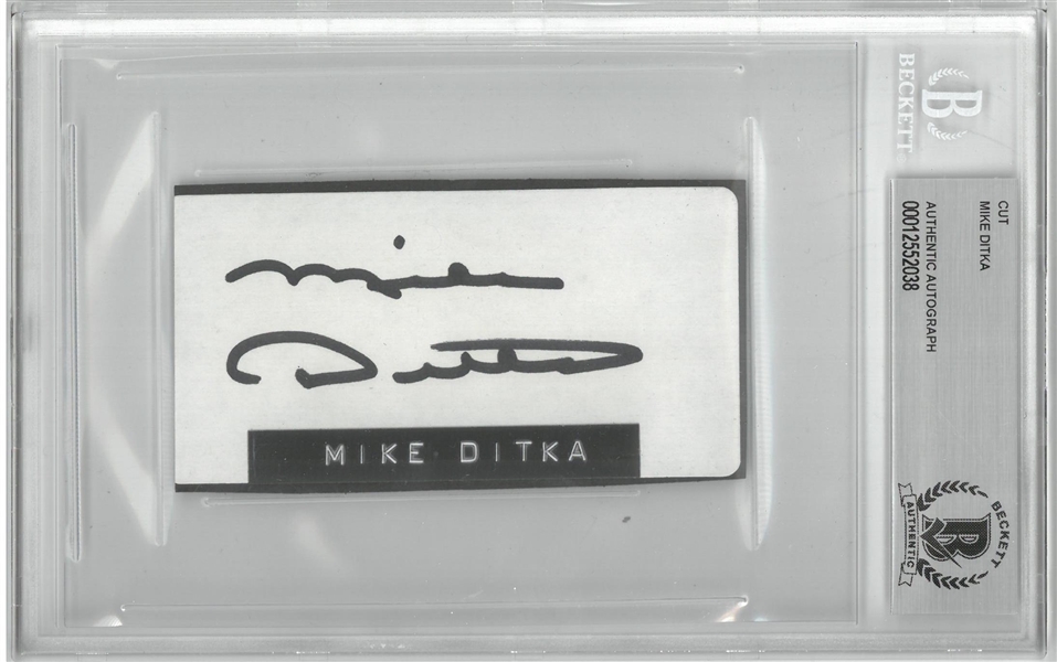 Mike Ditka Autographed 2x3 Cut