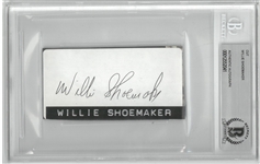 Willie Shoemaker Autographed 2x3 Cut