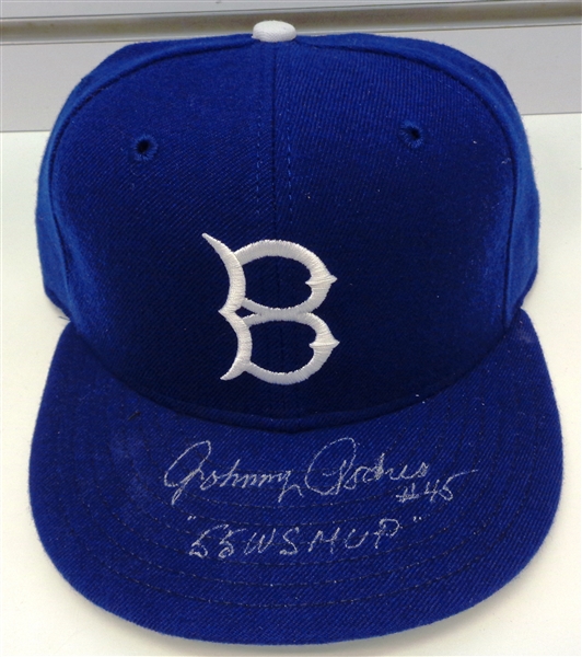 Johnny Podres Autographed Dodgers Hat