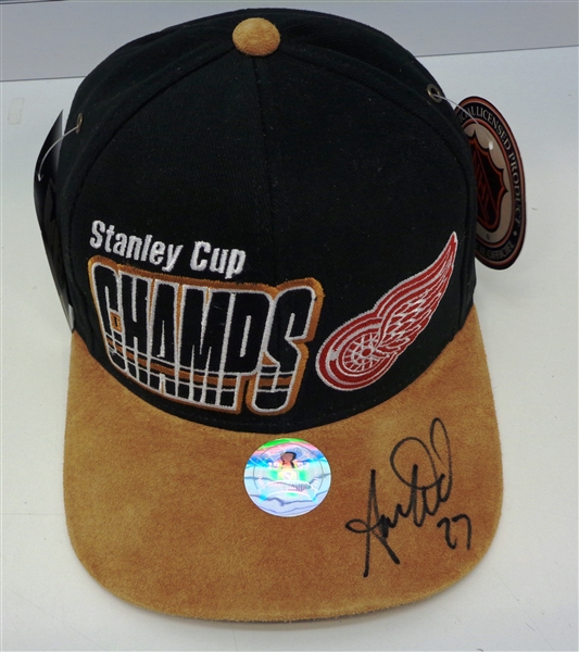 Aaron Ward Autographed 1997 Champs Hat