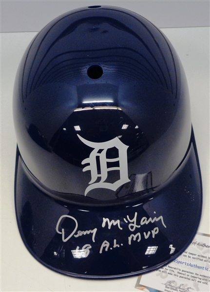 Denny McLain Autographed Tigers Replica Helmet