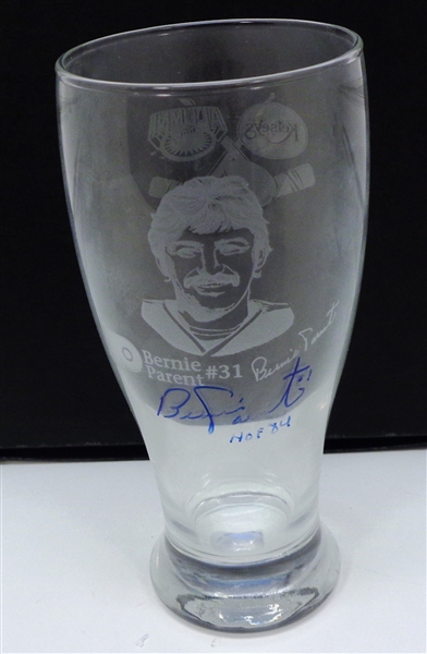 Bernie Parent Autographed Etched Glass