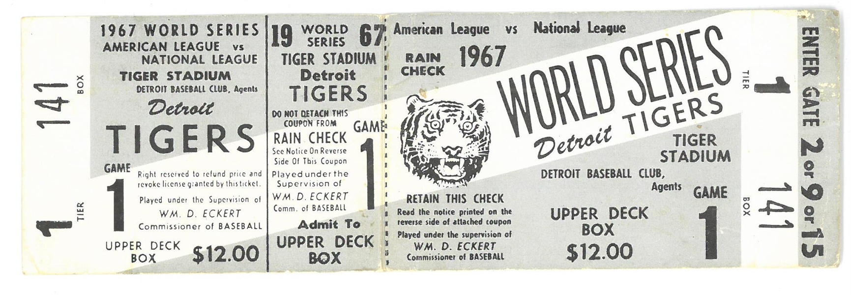 Phantom 1967 Tigers World Series Ticket