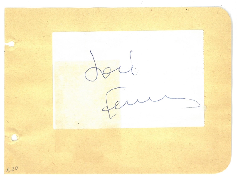 Jose Ferrer Autographed Cut