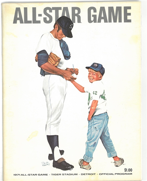 1971 MLB All Star Game Program