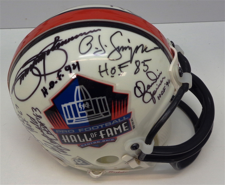 Hall of Fame Mini Helmet Signed by 11